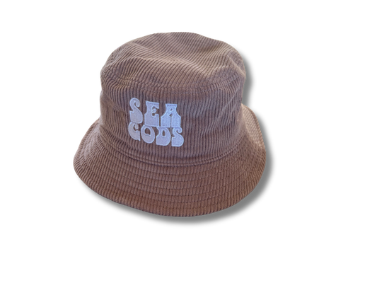 Corduroy Hat- White/ Pinky Beige