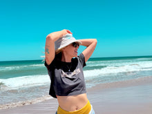 Load image into Gallery viewer, Corduroy Hat- off white/teal
